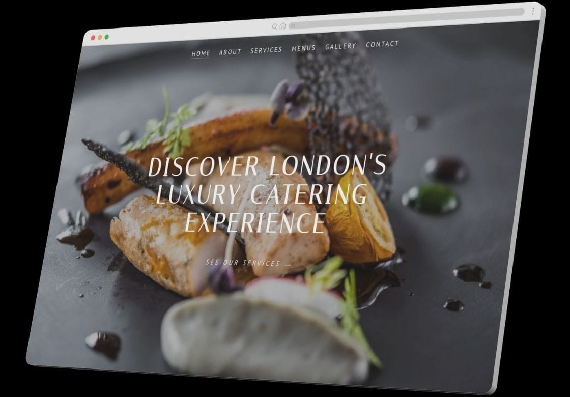 Affordable web design for Catering