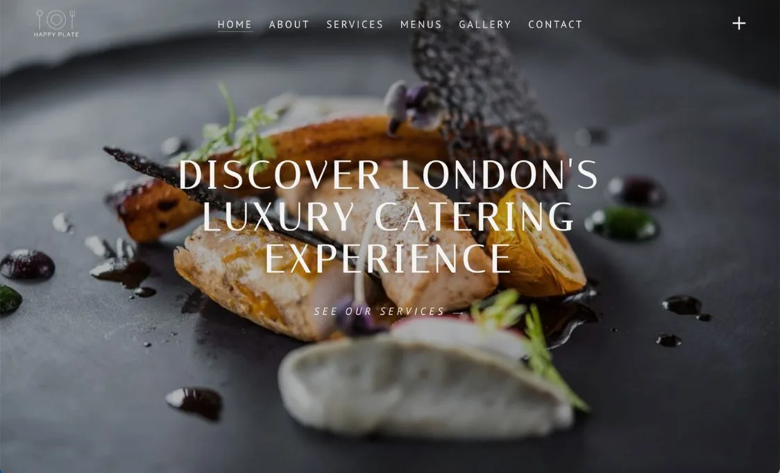 Affordable web design for Catering