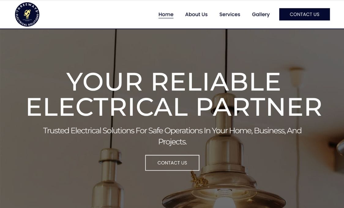 Affordable web design for Threeways Electrical